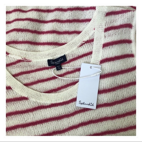 NWT SPLENDID SLEEVELESS KNIT TWIST FRONT TOP - Picture 3 of 6